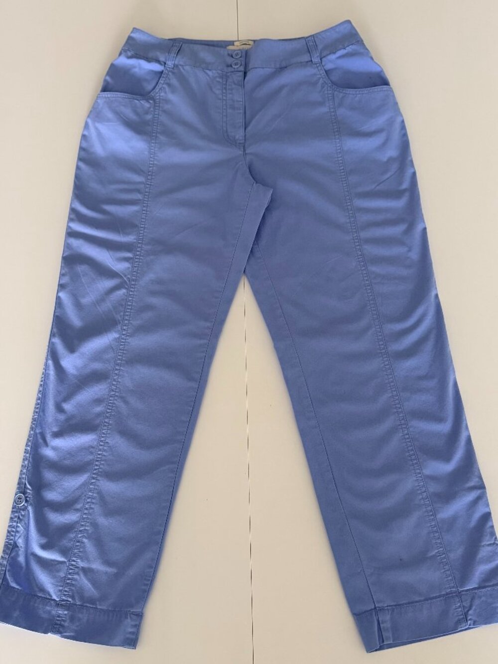 Retro Talbots Heritage Chino Straight Leg Crop Pants Sz 6 Casual Travel Resort